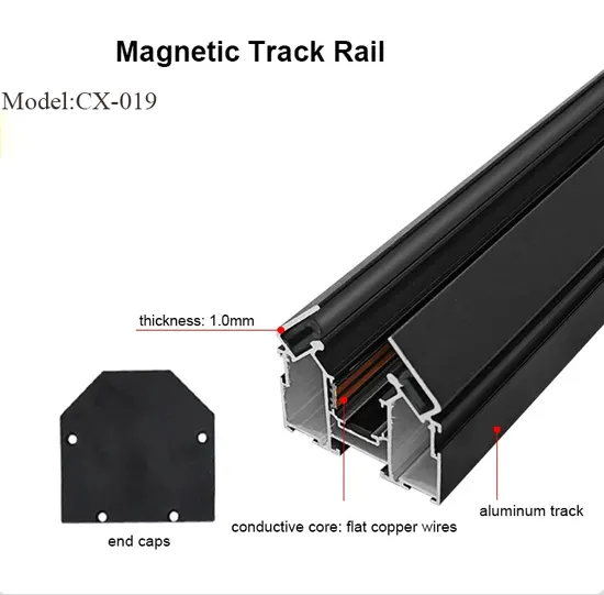 High Quality 48V Magnetic LED Track Rail System for Stretch Ceiling