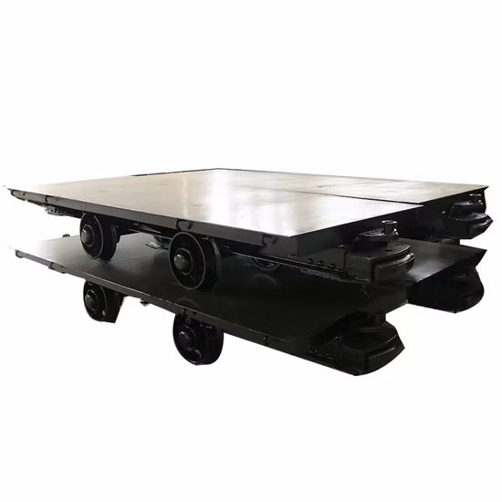 Brand New Mine Wagons Flat Rails Cars Ore Carts Tunnel Rail Mining Rail Carts Flat Mine Car for Sale