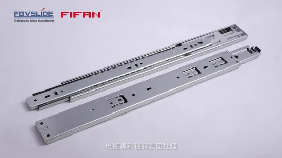 Cabinet Hardware 45mm Soft Closing Drawer Slide Telescopic Channel 