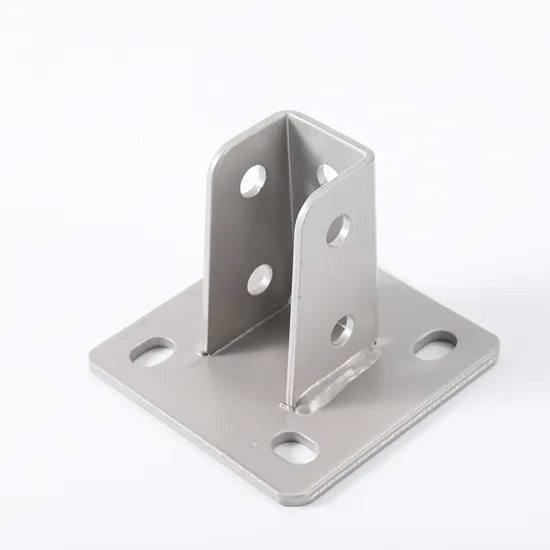 Stainless Steel Unistrut Pipe Support Post Base for Strut Channel Metal Framing System 